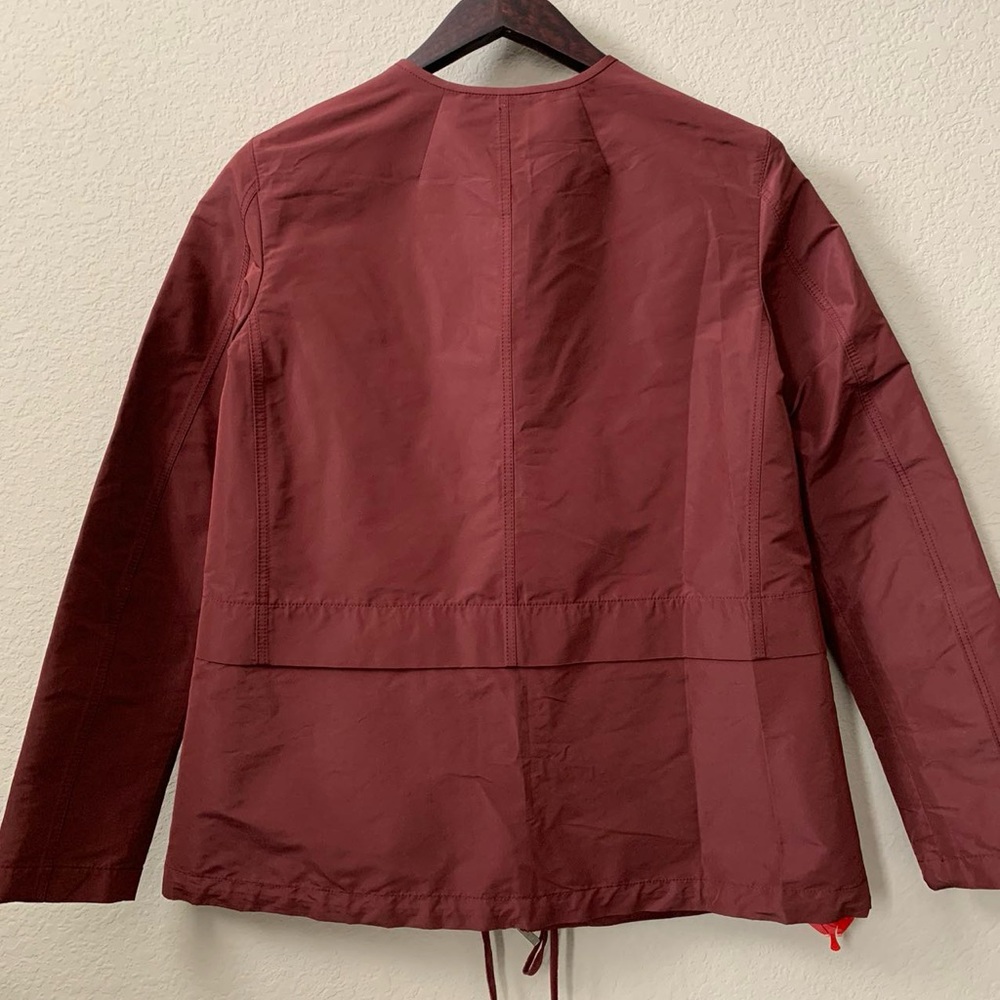 NWT Lafayette 148 New York burgundy light zip jacket size XS - Picture 2 of 5